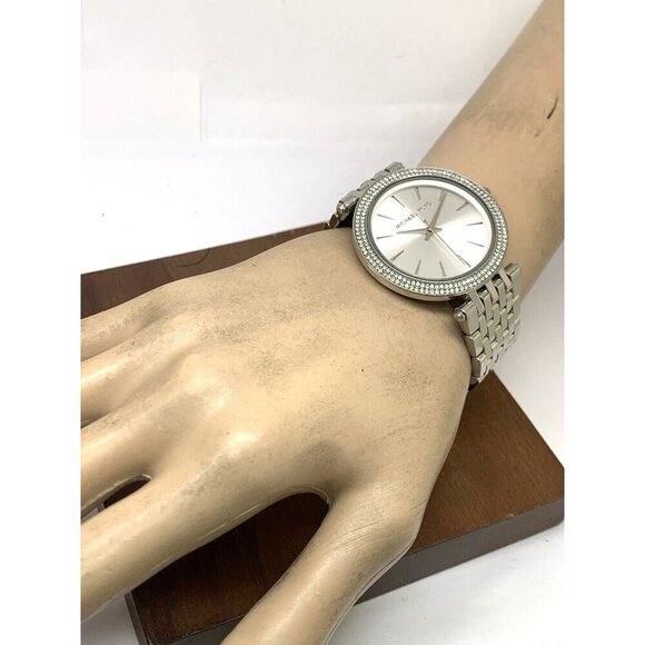 Michael Kors Women's Watch MK3190 Darci Quartz Silver Tone Stainless Steel Glitz - Picture 4 of 13